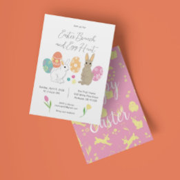 Hoppy Easter bruch and egg hunt Invitation