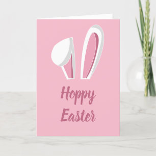Hoppy Easter Bunny Ears Holiday Card
