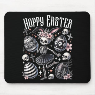 Hoppy Easter Bunny Skeleton Dancing Spooky Easter Mouse Pad