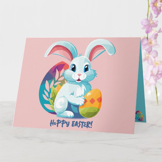 Hoppy Easter! Card (Orchid)