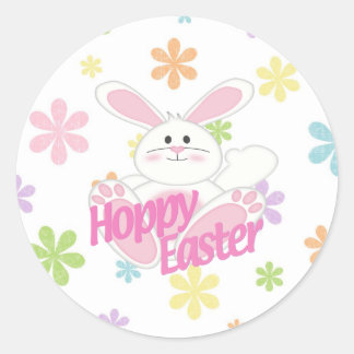 Hoppy Easter Classic Round Sticker