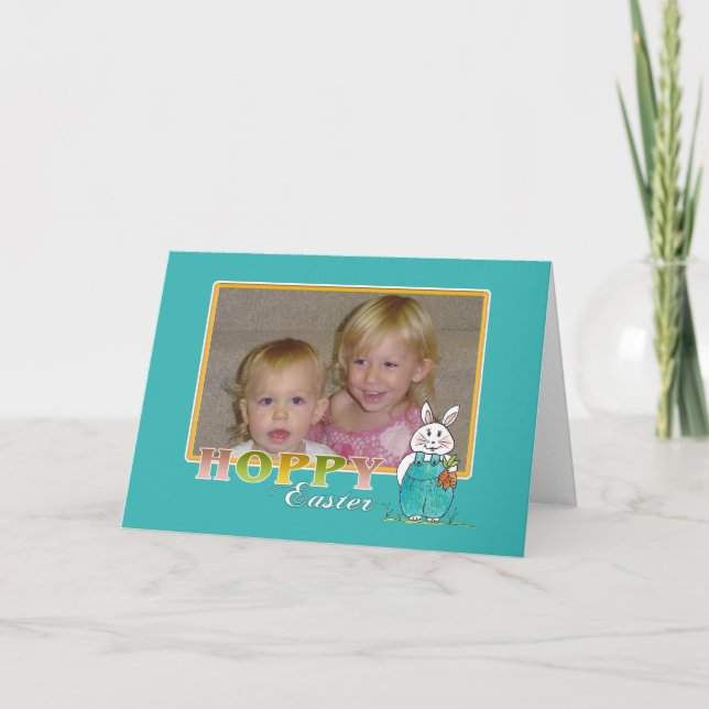 Hoppy Easter Custom Photo Card (Front)