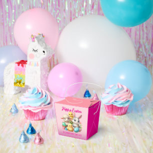 Hoppy Easter Cute Bunny Chicks Lamb Painting Eggs Favor Box