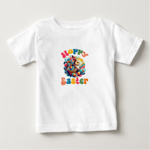 Hoppy Easter, Cute Easter Eggs Baby T-Shirt