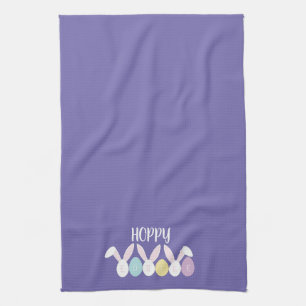 Hoppy Easter Decoration with Easter Eggs Kitchen Towel