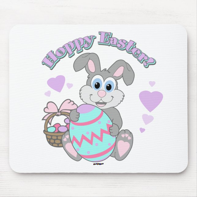 Hoppy Easter! Easter Bunny Mouse Pad (Front)