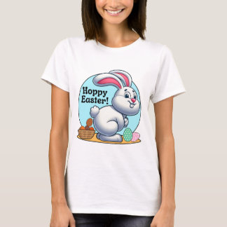 Hoppy Easter! Easter Bunny Pooping Chocolate Eggs T-Shirt