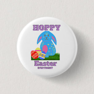 Hoppy Easter Everybunny 1 Inch Round Button