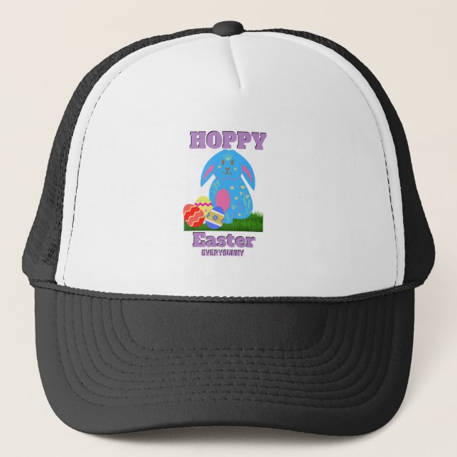 Hoppy Easter Everybunny Trucker Hat (Front)