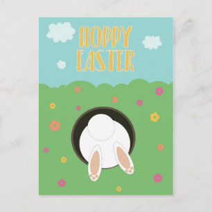 "Hoppy Easter" postcard