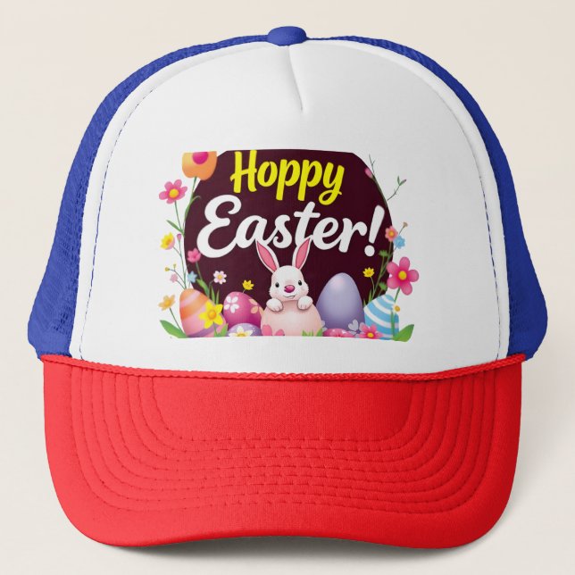 Hoppy Easter  Trucker Hat (Front)