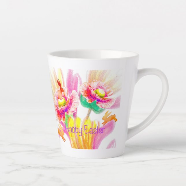 Hoppy Floral Latte Mug (Droite)