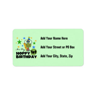 Hoppy Frog 1st Birthday T shirts and Gifts Label