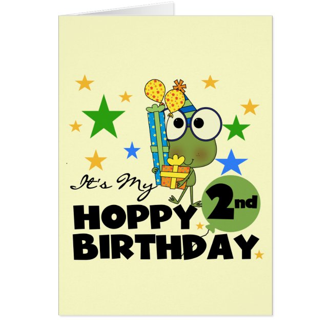 Hoppy Frog 2nd Birthday T-shirts and Gifts (Front)