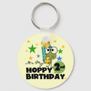 Hoppy Frog 2nd Birthday T-shirts and Gifts Keychain