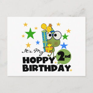 Hoppy Frog 2nd Birthday T-shirts and Gifts Postcard