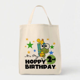 Hoppy Frog 2nd Birthday T-shirts and Gifts Tote Bag