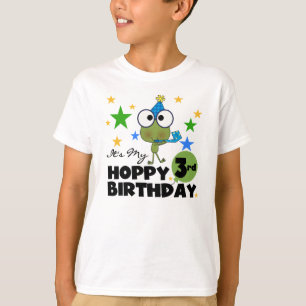 Hoppy Frog 3rd Birthday Tshirts and Gifts