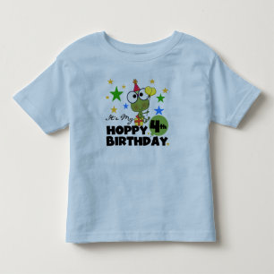Hoppy Frog 4th Birthday T-shirts and Gifts
