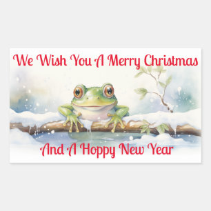 Hoppy frog New Year Wishes Sticker