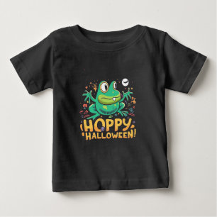 Hoppy Halloween, Adorable Cute Cartoon Frog Baby T-Shirt