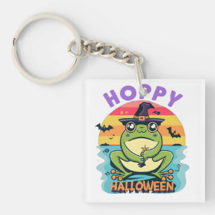 Hoppy Halloween, Adorable Cute Cartoon Frog Keychain
