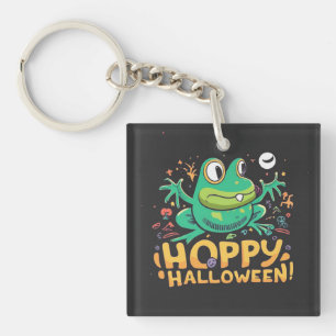 Hoppy Halloween, Adorable Cute Cartoon Frog Keychain