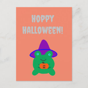 Hoppy Halloween Frog Postcard