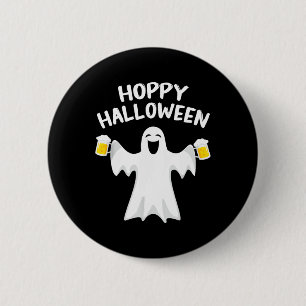 Hoppy Halloween Fun Halloween Cute Ghost Beer Drin 2 Inch Round Button
