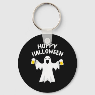 Hoppy Halloween Fun Halloween Cute Ghost Beer Drin Keychain