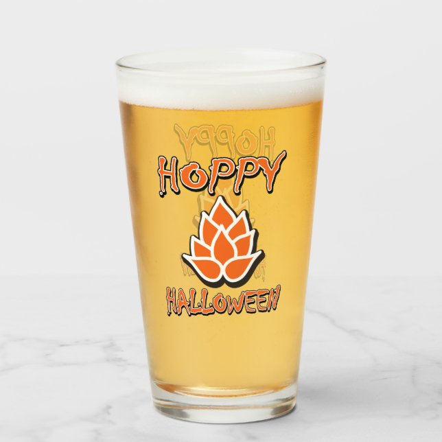 Hoppy Halloween Glass (Front Filled)
