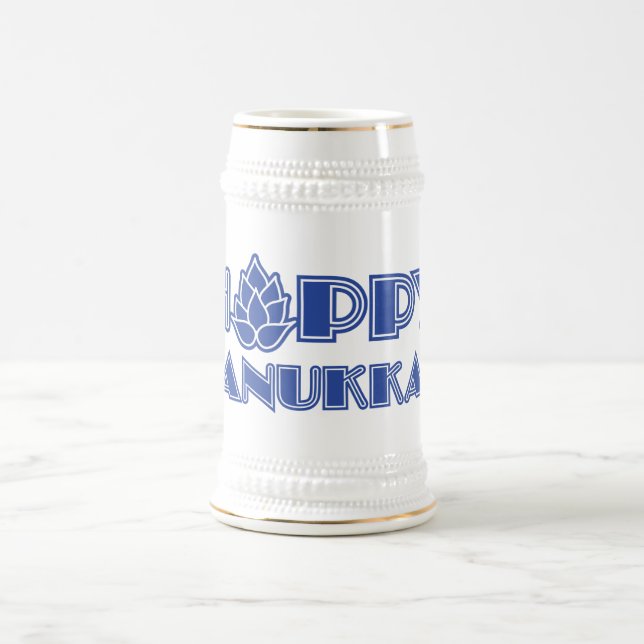 Hoppy Hanukkah Beer Stein (Center)