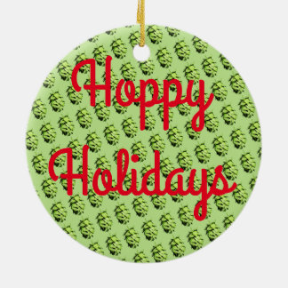 Hoppy Holidays Ceramic Ornament