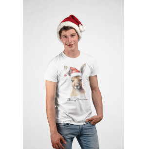 Hoppy Holidays, Christmas Kangaroo custom T-Shirt