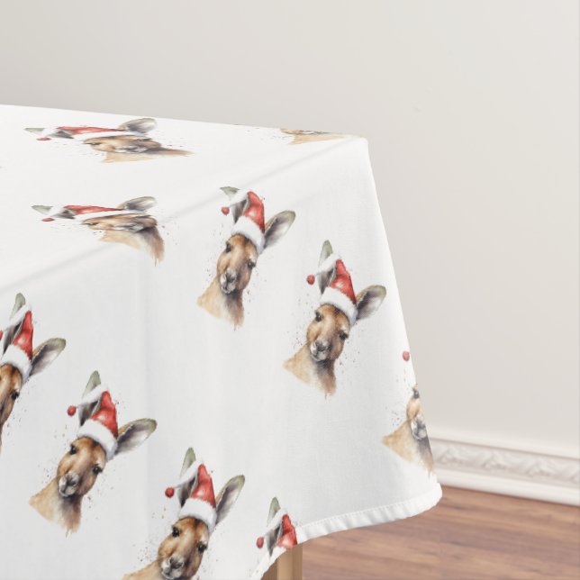 Hoppy Holidays, Christmas Kangaroo  Tablecloth (In Situ)