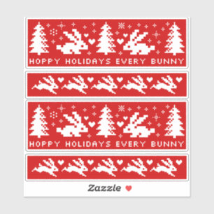 Hoppy Holidays Every Bunny Cute Rabbits Stickers