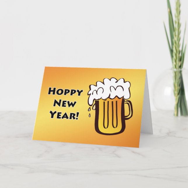 Hoppy New Year Holiday Card (Front)