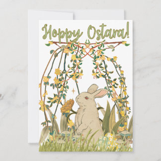 Hoppy Ostara Greeting Card 🐇