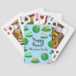 Hoppy Pesach! Personalized Playing Cards