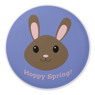 Hoppy Spring Bunny Ceramic Knob
