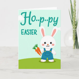 Hoppy Spring Holiday Bunny Card