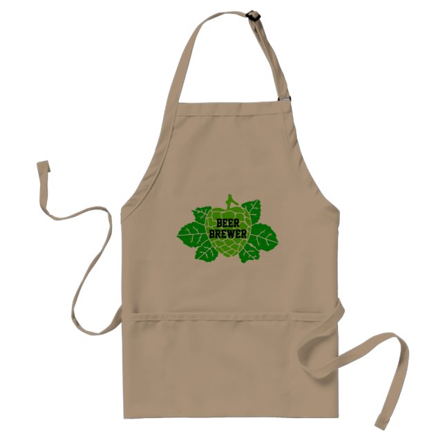 Hops Beer Brewer Stencil Standard Apron (Front)