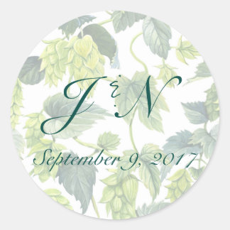 Hops, Beer Wedding Sticker