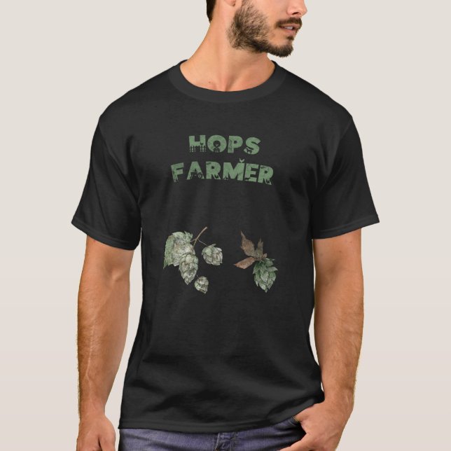 Hops Farmer Beer Agriculture T-Shirt (Front)