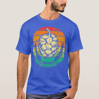 Hops Retro Style Craft Beer Fun Drinking T-Shirt