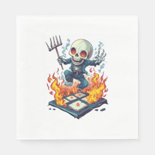 Hopscotch from Hell – Funny Demon Skull Napkin