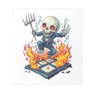 Hopscotch from Hell � Funny Demon Skull Notepad