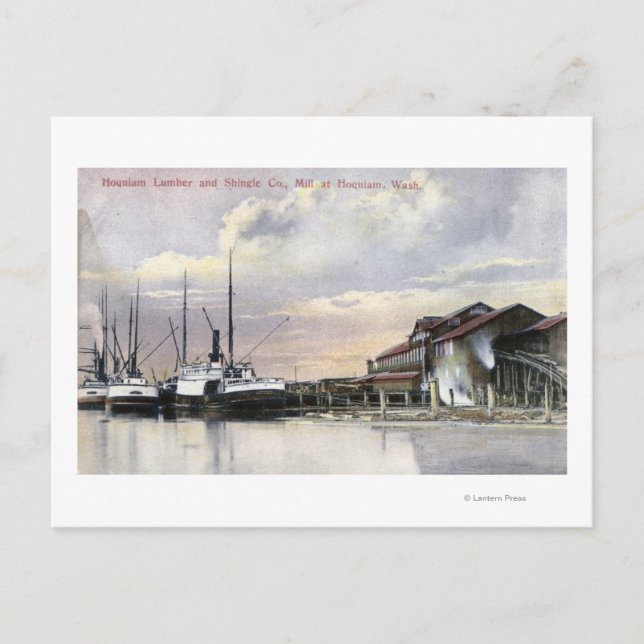 Hoquiam Lumber Mill Scene Postcard (Front)