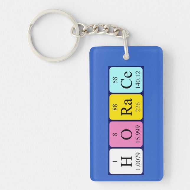 Horace periodic table name keyring (Front)