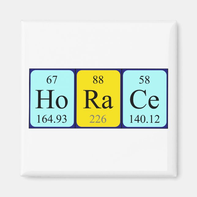 Horace periodic table name magnet (Front)